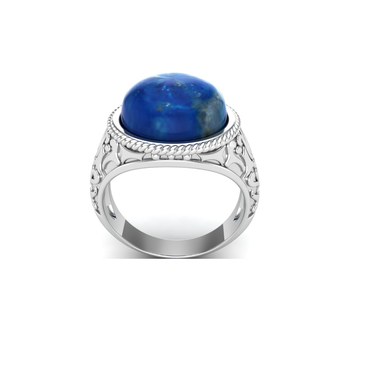 Bague lapis lazuli argent Jaïpur